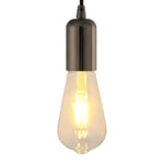Lamphållare 2 st blank svart E27