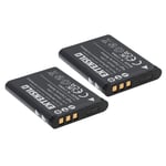 EXTENSILO 2x Batteries compatible avec Pentax Optio i90, H90, P70, P80, NB1000, RS1000, W90 appareil photo, reflex numérique (700mAh, 3,7V, Li-ion)