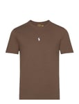 Custom Slim Fit Jersey Crewneck T-Shirt Tops T-shirts Short-sleeved Brown Polo Ralph Lauren