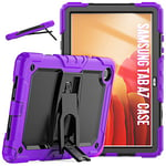 Samsung Galaxy Tab A7 Case, Cover for Galaxy Tablet A7 Case, 3-Layer Full Body Shock Protection for Samsung Tab A7 10.4 Inch Case SM-T500/SM-T505/SM-T507 Purple