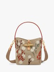 Longchamp Roseau Mini Canvas Bucket Bag, Oat