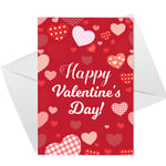 Happy Valentines Day Polka Dot Gift Valentine Card For Girlfriend Wife Love 