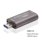 Mini boîtier statique de jeu compatible HDMI pour ordinateur,carte de capture vidéo 4K,USB 3.0,YouTube,OBS,diffusion en direct - Type USB 3.0