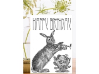 Madame Treacle B6-carnet med kuvert Födelsedag spelande hare