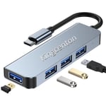 KINGCENTON Kingcenton HUB USB C 4 en 1, Multiport Adaptateur TypeC Hub Ports pour Lenovo DELL XPS MacBook Air Samsung Note10 S10 S9