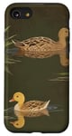 Coque pour iPhone SE (2020) / 7 / 8 Joli motif canard camouflage chasseur de feuillage