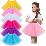 6 st tyllkjol flicka tyllkjol tutu barn tyllkjol dans kjol