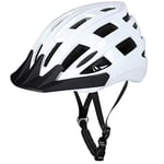 DUDUCHUN Bike Helmet,MTB Bike Climbing Skateboard Helmet,Lightweight Adjustable Breathable Helmet for Men Women Outdoor Sports Gear,White,M (54~58cm)