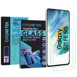 2x For Samsung Galaxy S21 FE 5G [TEMPERED GLASS] Screen Protector Guard Cover