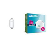 Philips Water - Shower Filter Cartridge, Remove Chlorine and impurities, Filtration Capacity: 50,000 & BRITA MAXTRA PRO All-in-1 Water Filter Cartridge 6 Pack (New) - Original BRITA Refill reducing