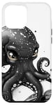 Coque pour iPhone 13 Pro Max Mignon anime pieuvre noire lisant un livre de bibliothèque Deep Sea #4