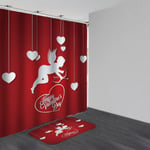 Bathroom Decoration Mildew-proof Waterproof Shower Curtain Floor Curtain&mat120x180