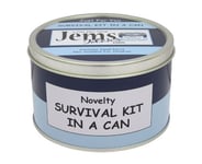 Survival Kit In A Can Thank You Humorous Novelty Fun Keepsake Neighbough/Friend/Wedding Guest Favour/Usher/Matron of Honour Gift & Card Present All In One. Customise Your Can Colour (Blue/Navy)