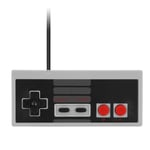Manette Contrôleur de jeu classique avec poignée de jeu USB filaire, conçu à l'origine pour NES Mini Host (Gris)