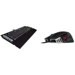 Corsair K95 Platinum RGB Mechanical Gaming Keyboard - Black & M65 ELITE RGB Optical FPS Gaming Mouse (18000 DPI Optical Sensor, Adjustable Weights, 8 Programmable Buttons) - Black