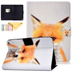 2020 Fire HD 8 Plus Tablet Case, Kids Case for Fire HD 8 2020 - Uliking Cute Pattern PU Leather Skinshell Slim Lightweight Stand Wallet Smart Cases and Covers, Fox