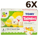 6X TOMY Play to Learn Hide 'n' Squeak Eggs - Baby Toddler Activity Learning Toy