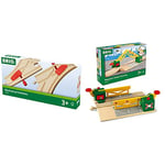BRIO World Mechanical Switches Wooden Train Track for Kids Age 3 Years Up - Compatible with all BRIO Railway Sets & Accessories & Magnetic Action Train Crossing for Kids Age 3 Years Up