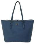 Michael Kors Tote Bag Steel Blue Saffiano Leather Handbag Medium Travel Shopper