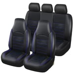 Bil sædebetræk, PU læder materiale, høj ryg bucket design, Rød-5PCS