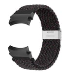 20 mm armband för Samsung Galaxy Watch 4/5/6/ pro/classic 45 mm 44 mm 40 mm 43 mm 47 mm Inga luckor Nylon armband correa Galaxy watch 6 rem Svart Unity