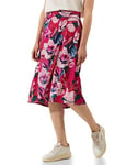 Street One Women's A361310 Floral wrap Skirt, Berry Rose, 10 UK