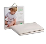 The Little Green Sheep Organic Waterproof Cot Mattress Protector, Soft & Absorbent Mattress Topper, Oval 70x120cm (to fit Stokke Sleepi Cot only)