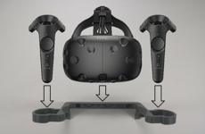 Wall Mount / Bracket For The HTC VIVE Headset and Controller In Grey