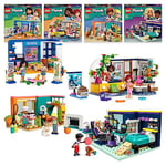 LEGO Friends Pack Chambre : Inclut la Chambre de Nova (41755), la Chambre de Liann (41739), la Chambre d'Aliya (41740) et la Chambre de Leo (41754), Cadeau Enfants, Filles et Garçons Dès 6 Ans