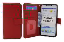 New Standcase Wallet Huawei Honor 8 (Röd)