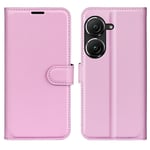 Asus Zenfone 9 5G - Læder cover / pung - Pink