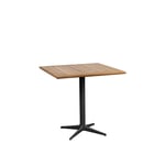 Cane-Line - Cafebordsunderrede - Drop - Lava Grey/bordsskiva 72X72 cm - Drop, Go - Teak - Småbord & Sidobord utomhus - Träfärgad,Grå