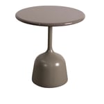 Cane-Line - Glaze sohvapöytä pieni - Taupe/Taupe - Ulkona käytettävät pienet pöydät ja sivupöydät - Ruskea - Metalli/Kivi