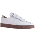Superga Womens/Ladies 2870 Sport Club S Contrast Detail Leather Trainers (White/Beige Gesso) - Size UK 2.5