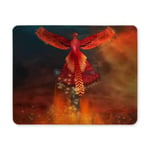 Cool Burning Phoenix Alive with a Cross Rectangle Non-Slip Rubber Mousepad Mouse Pads/Mouse Mats Case Cover for Office Home Woman Man Employee Boss Work