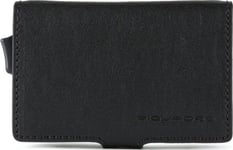 Piquadro Piquadro, Piquadro, Leather, Card Holder, Credit Card Case, Black, Unisex Unisex