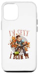 Coque pour iPhone 13 I'm sexy and I blow it funny leaf blower dad blague