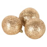 Christmas Glitter Balls Chic Baubles New Year Ornament Gold