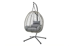 Balinese Garden Egg Chair Rattan Effect with Cushions