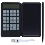 6 Inches Calculator LCD Writing Tablet, Rechargeable Lock Button and E-Pen 12 Digit Display DustFree and InkFree LCD Handwriting Screen Silicone Material
