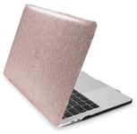 MyGadget Slim Sparkly Case Glitter - Hard Cover Gloss for Apple Macbook Pro 13 inch [2016 - 2021] A1706 / A1708 / A1989 - Plastic snap on Shell in Pink