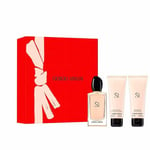 Giorgio Armani Si Eau de Parfum 100ml Spray + Shower Gel + Body Lotion Gift Set