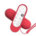MOSHOU Housse Coque de Protection pour Télécommande Google Chromecast 2020 Etui pour Télécommande Antidérapante Anti-Rayures Antichoc (Rouge)