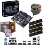 Components4All AMD Ryzen 5 2400G 3.6Ghz (Turbo 3.9Ghz) Quad Core Eight Thread CPU, ASUS Prime B350M-A Motherboard & 32GB 3000Mhz Corsair DDR4 RAM Pre-Built Bundle