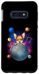 Coque pour Galaxy S10e Chihuahua On The Moon Galaxy Funny Dog In Space Puppy Lover