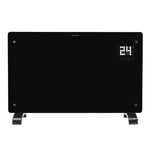 Devola Designer 2kW Smart Glass Panel Heater with Timer Black – DVPW2000B - Return Unit - (Used) Grade A
