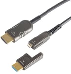 Optisk Hybrid HDMI kabel sæt - 4K - 60Hz - 20 m