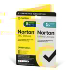 Norton 360 Deluxe + Norton Utilities Ultimate (5-year Subscription)
