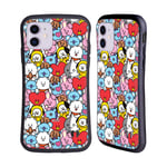 Head Case Designs Officially Licensed BT21 Line Friends Colourful Basic Patterns Hybrid Case Compatible With Apple iPhone 11
