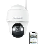 Reolink - 4K 8MP Caméra Surveillance WiFi 2,4/ 5 GHz sur Batterie Exterieure, Vision Nocturne Couleur, 355° Pan & 140° Tilt, Détection Intelligente,